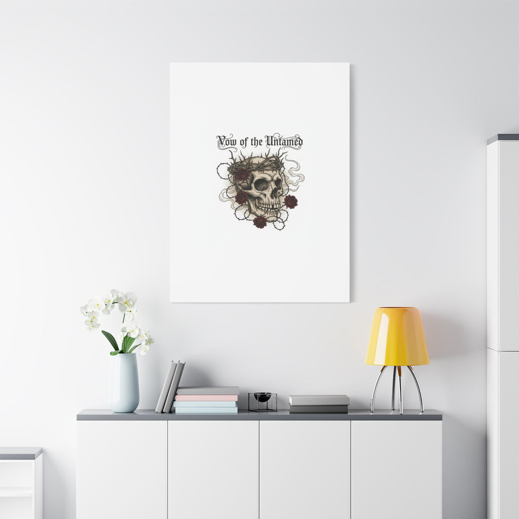 Vow of the Untamed Skull Canvas | western skull art, gothic Americana