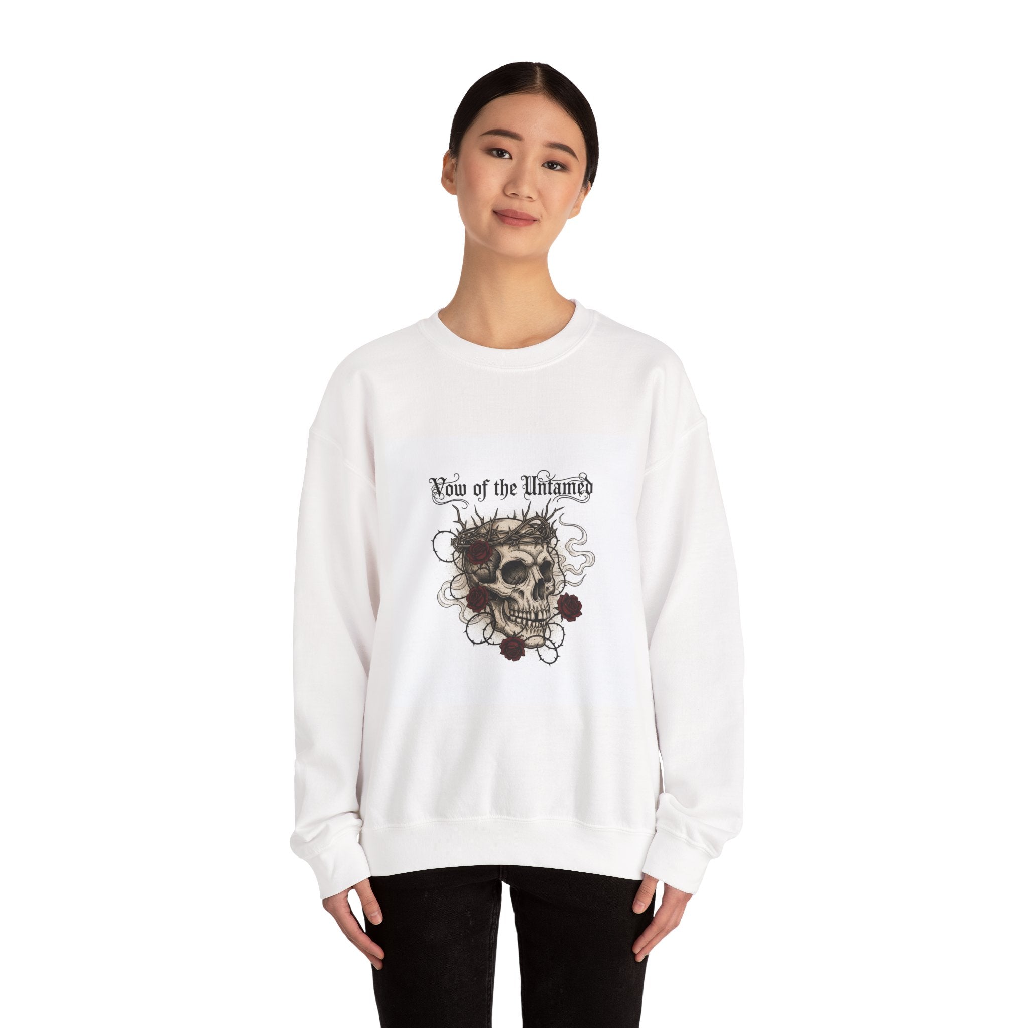 Western Skull Art Crewneck, cowboy horror shirt, gothic Americana