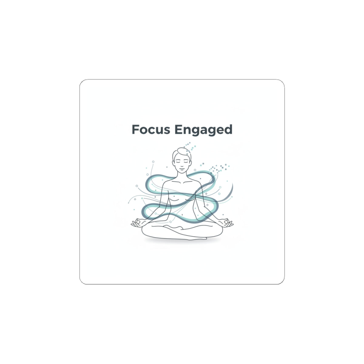 Focus Engaged Kiss-Cut Sticker | Flow State, Productivity Motivation