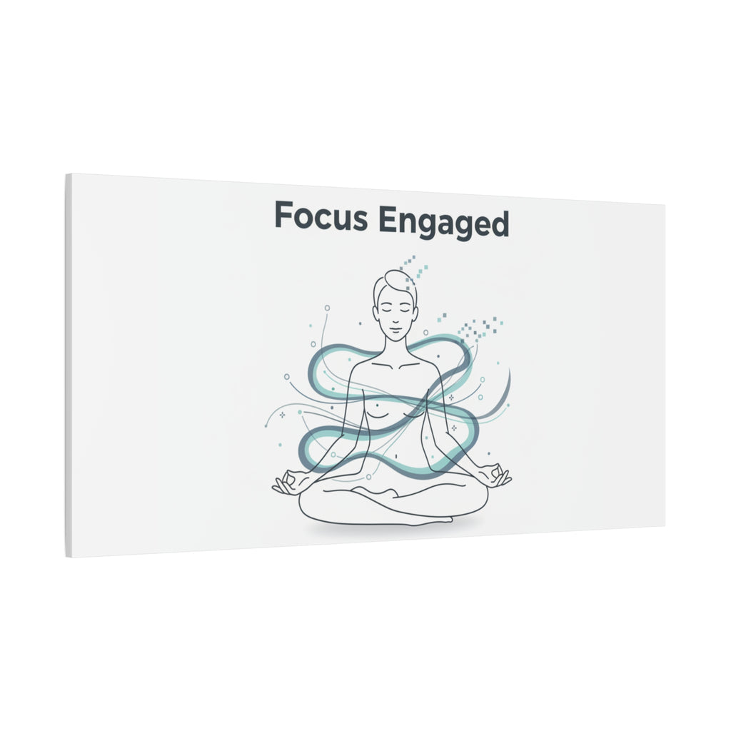Focus Engaged Canvas, flow state poster | productivity art, ADHD merch