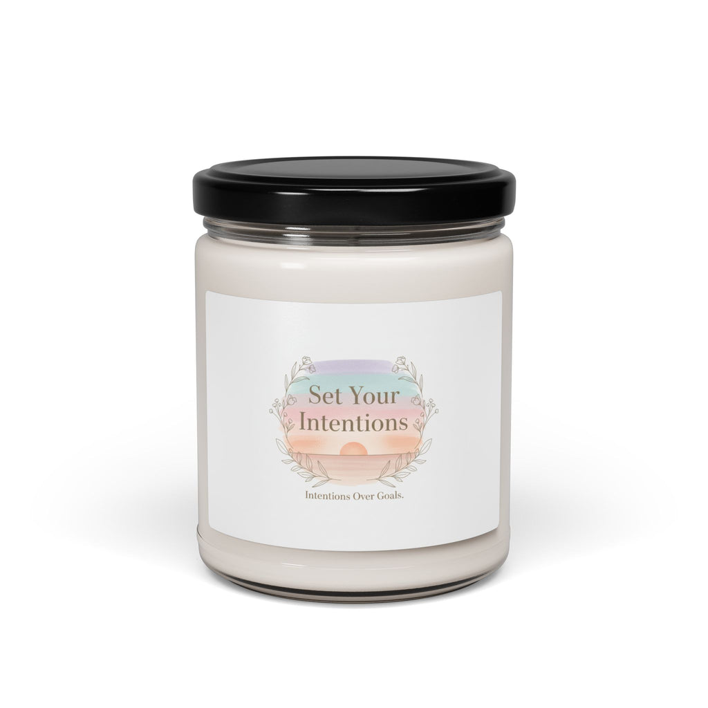 Set Your Intentions Soy Candle, Intentions Over Goals, Mindful Wellness Candle