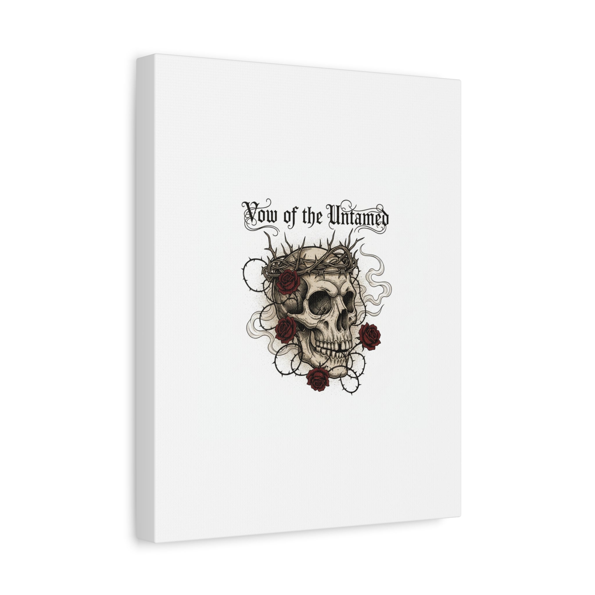Vow of the Untamed Skull Canvas | western skull art, gothic Americana