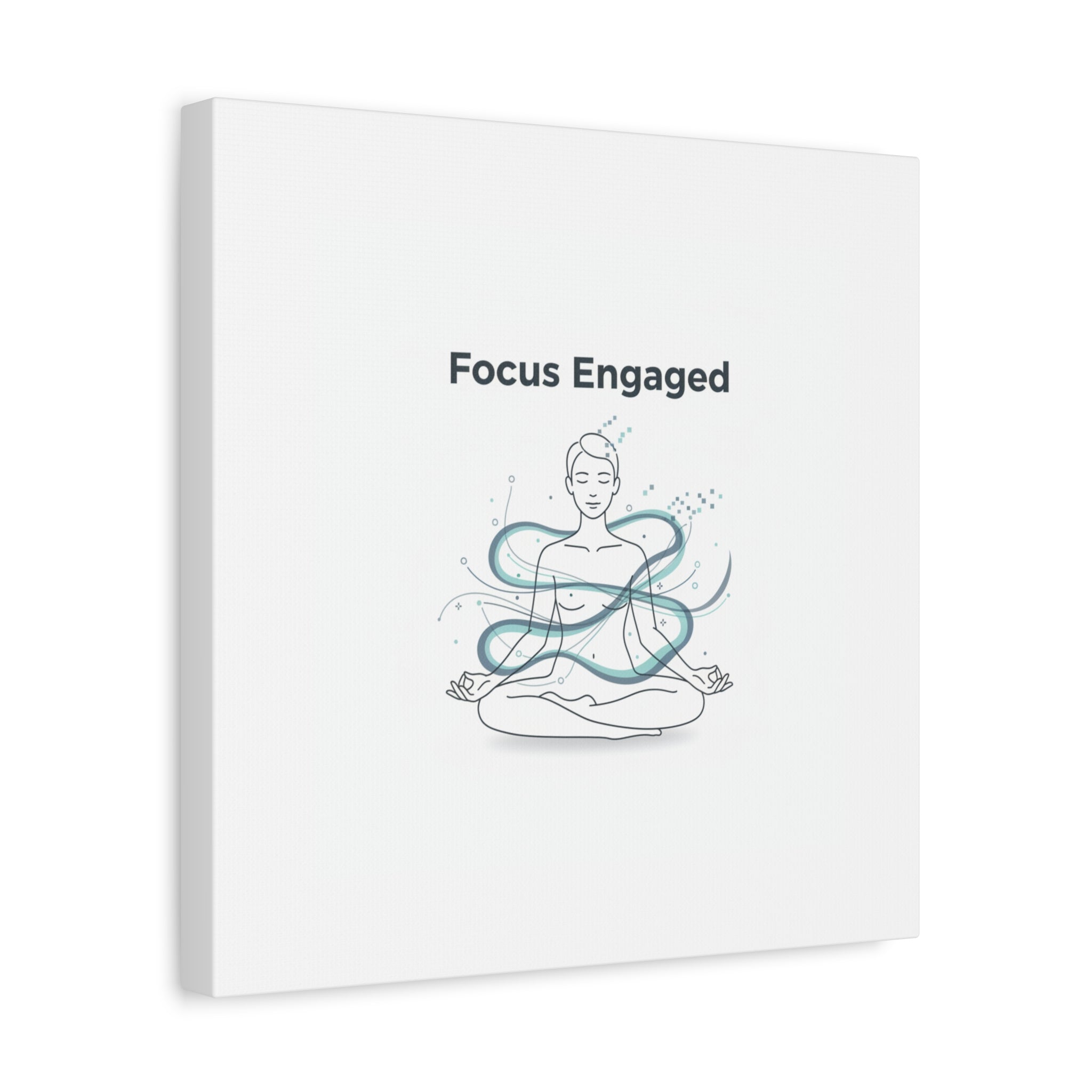 Focus Engaged Canvas, flow state poster | productivity art, ADHD merch