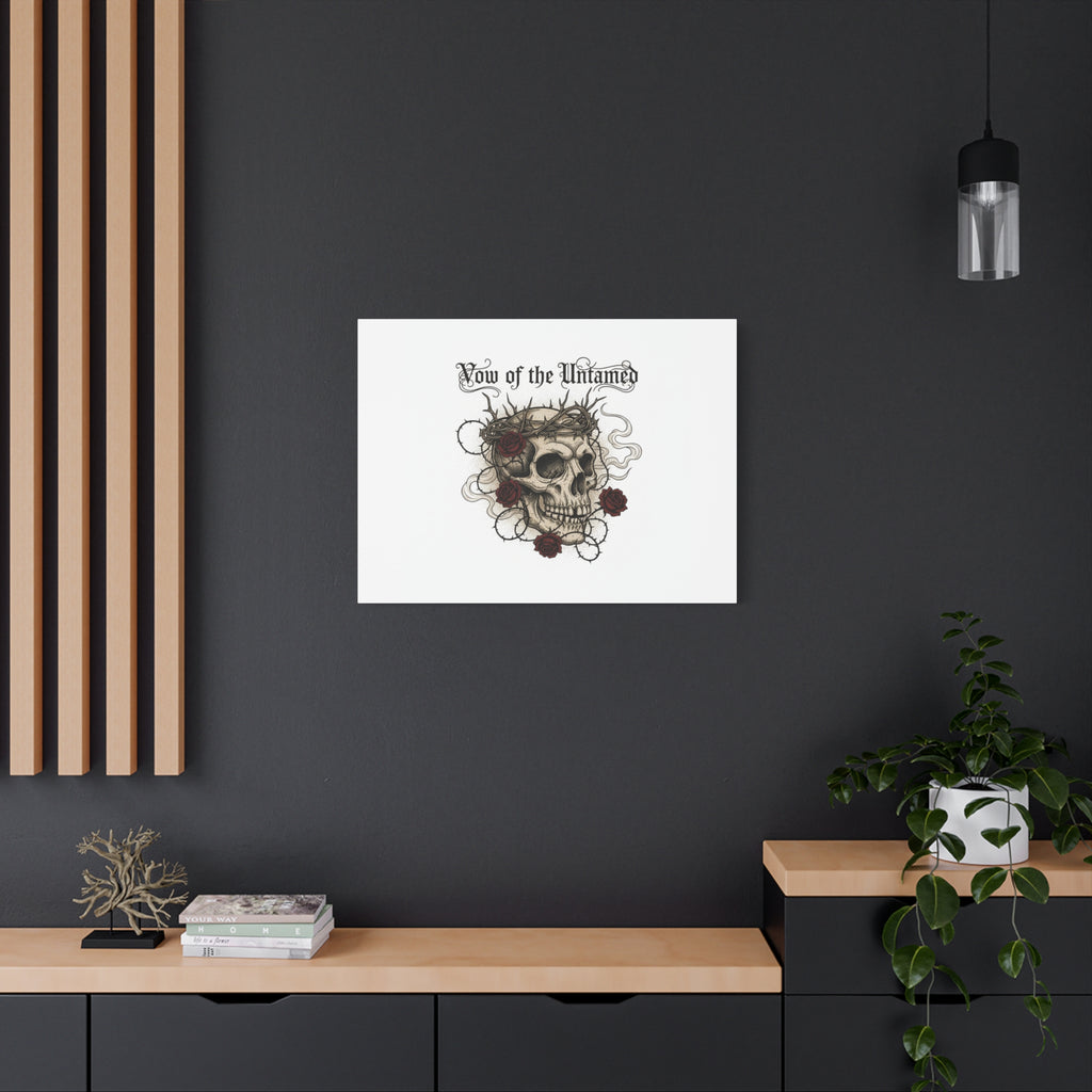 Vow of the Untamed Skull Canvas | western skull art, gothic Americana