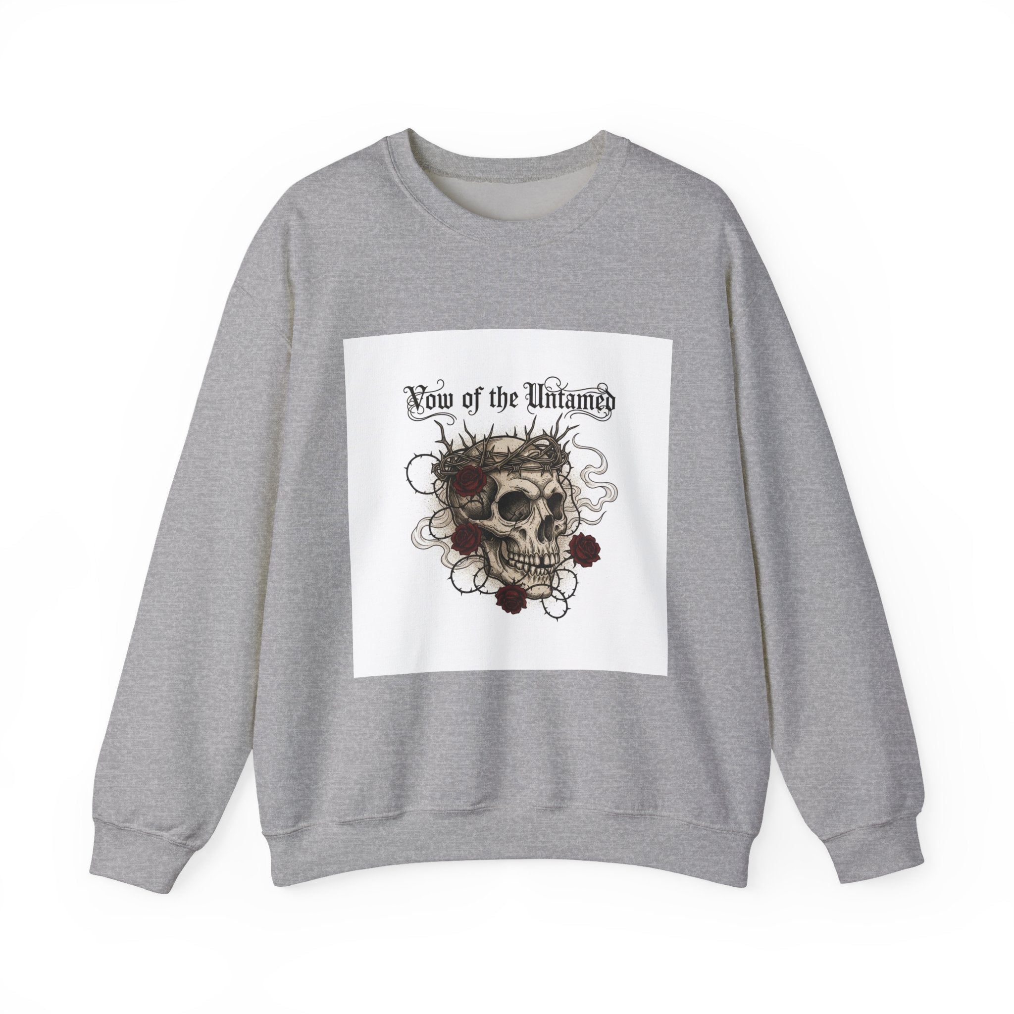 Western Skull Art Crewneck, cowboy horror shirt, gothic Americana