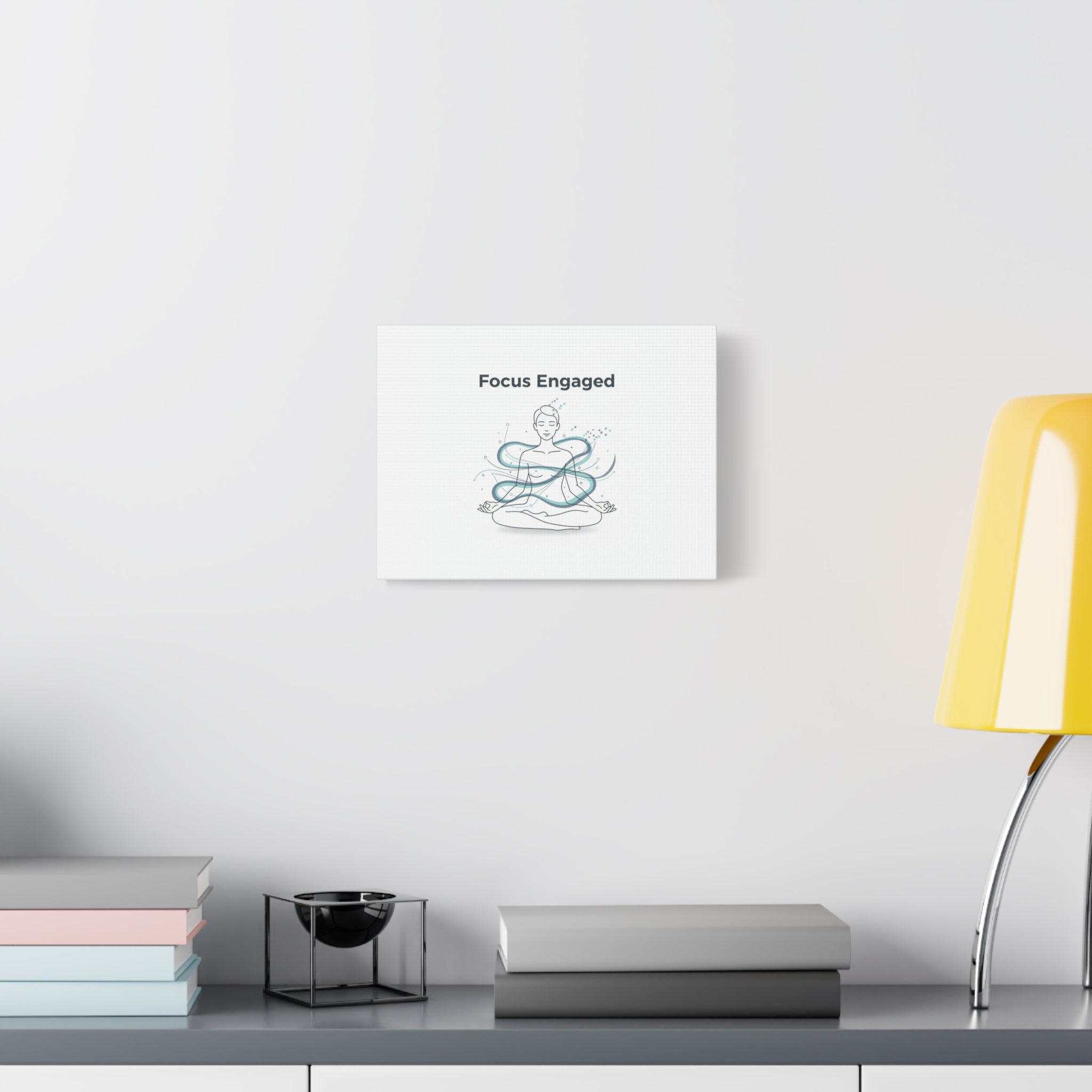 Focus Engaged Canvas, flow state poster | productivity art, ADHD merch