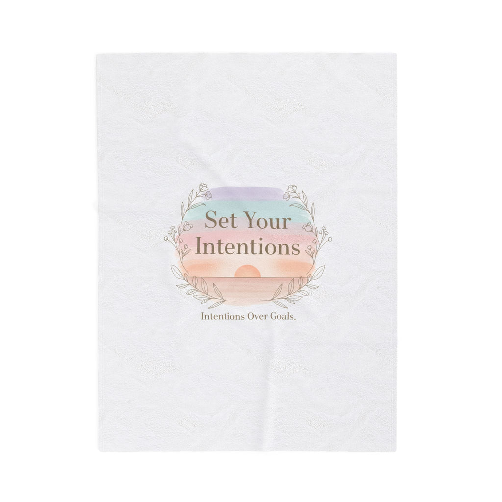 Set Your Intentions Blanket | Intentions Over Goals, Mindful Wellness