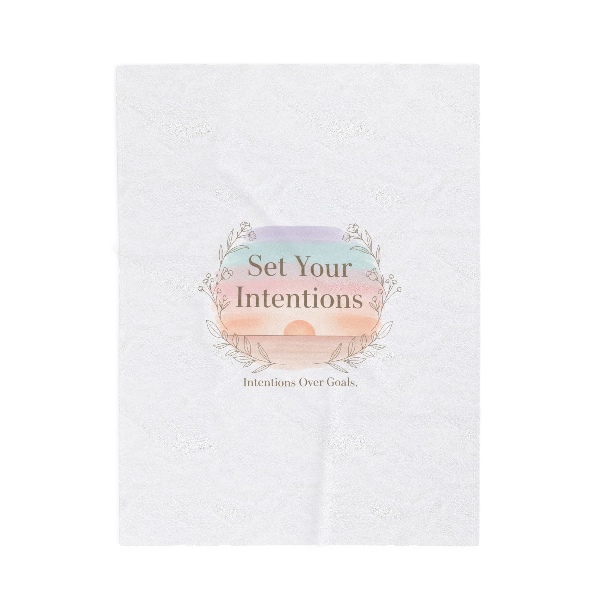 Set Your Intentions Blanket | Intentions Over Goals, Mindful Wellness