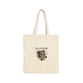 Western Skull Art Cotton Canvas Tote | Gothic Americana, Desert Noir