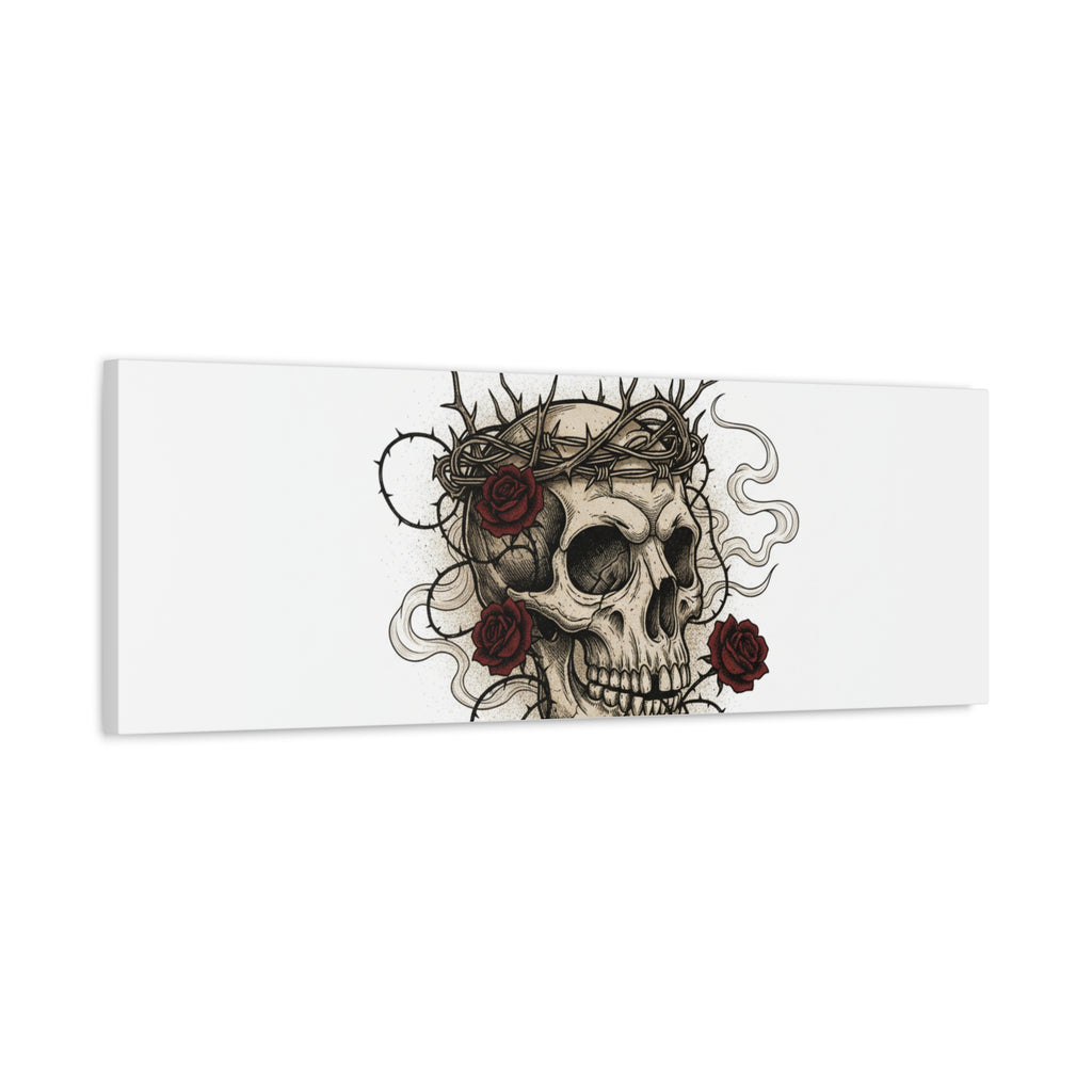 Vow of the Untamed Skull Canvas | western skull art, gothic Americana