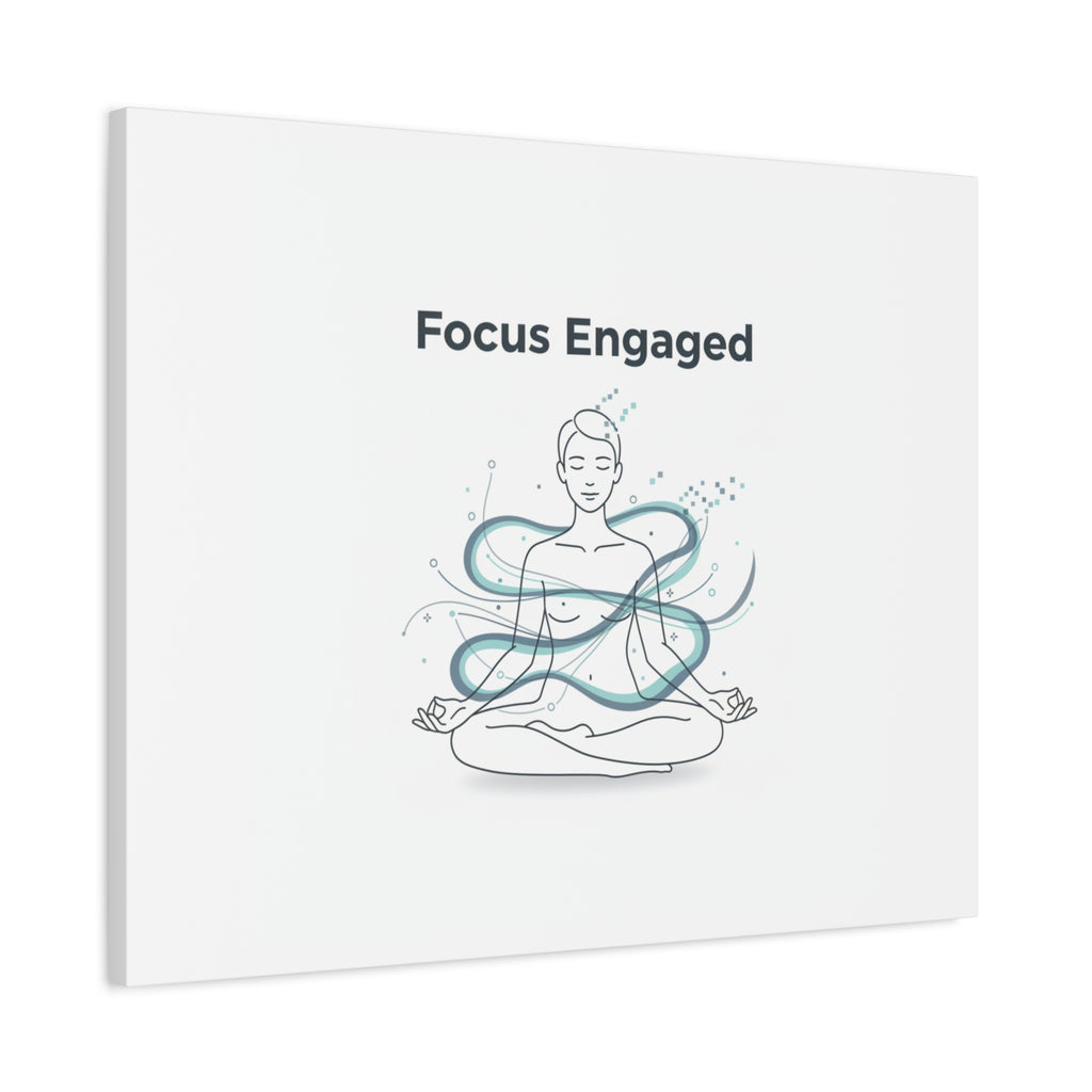 Focus Engaged Canvas, flow state poster | productivity art, ADHD merch