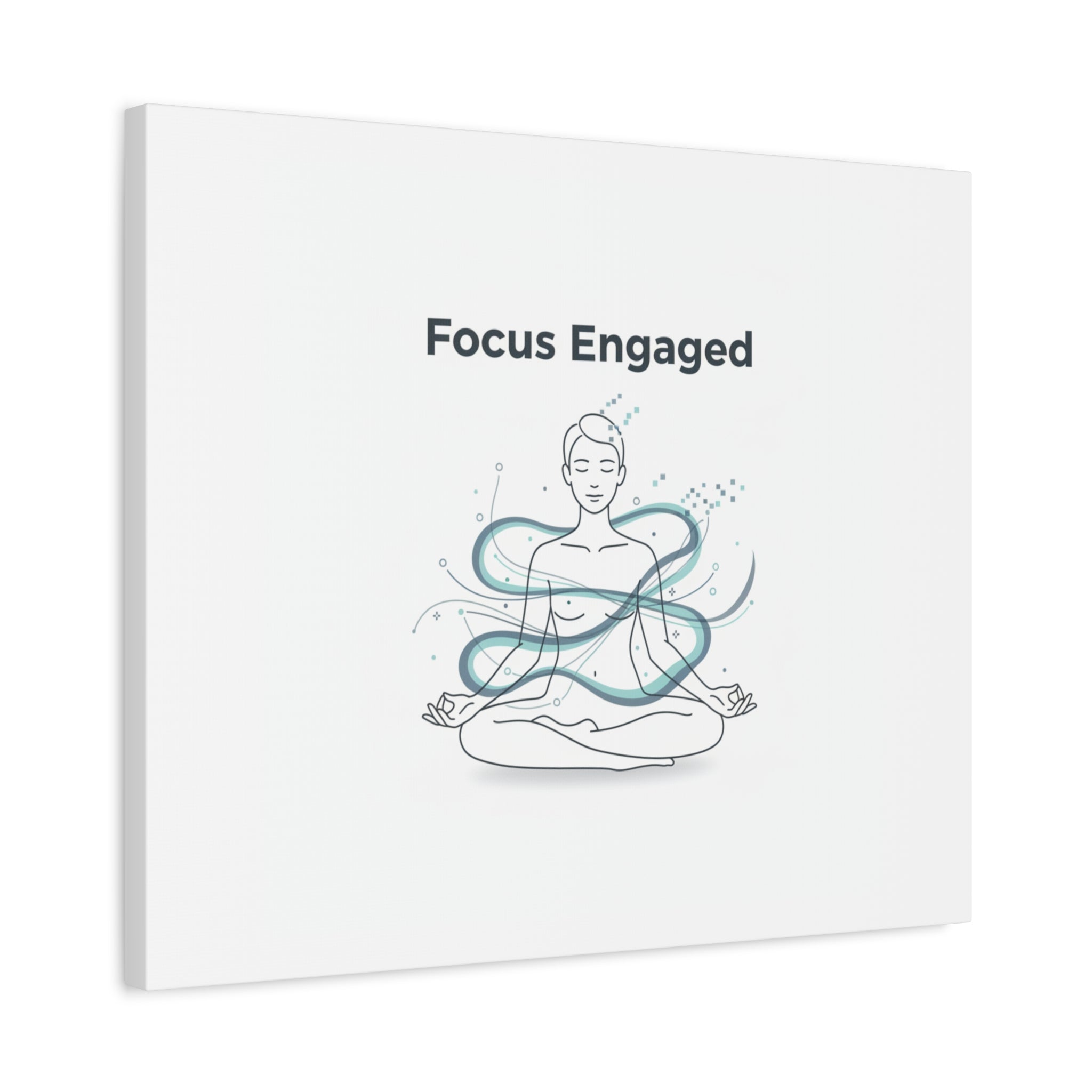 Focus Engaged Canvas, flow state poster | productivity art, ADHD merch