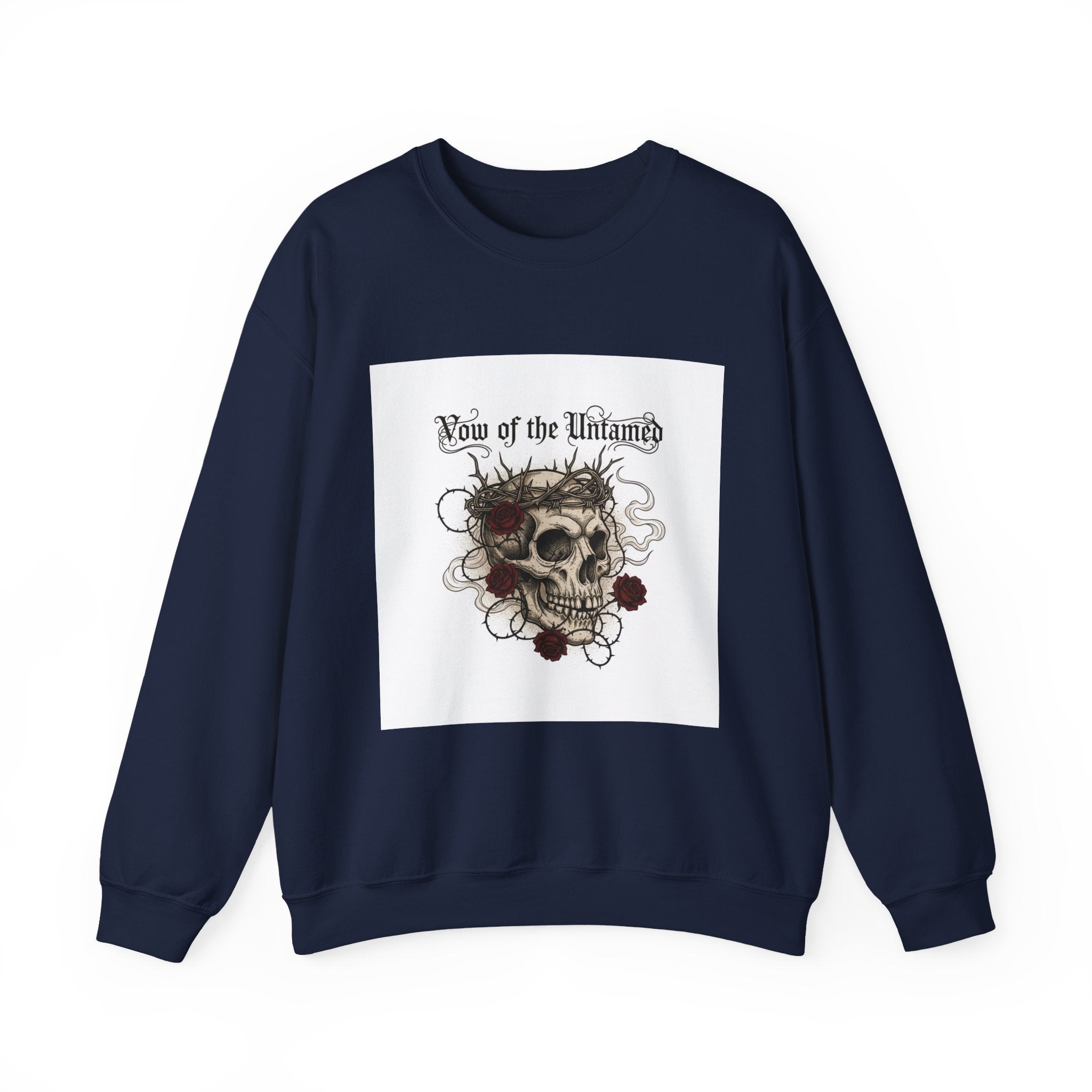 Western Skull Art Crewneck, cowboy horror shirt, gothic Americana
