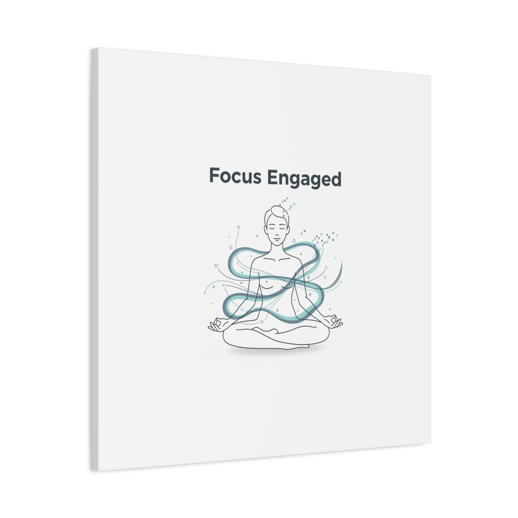 Focus Engaged Canvas, flow state poster | productivity art, ADHD merch
