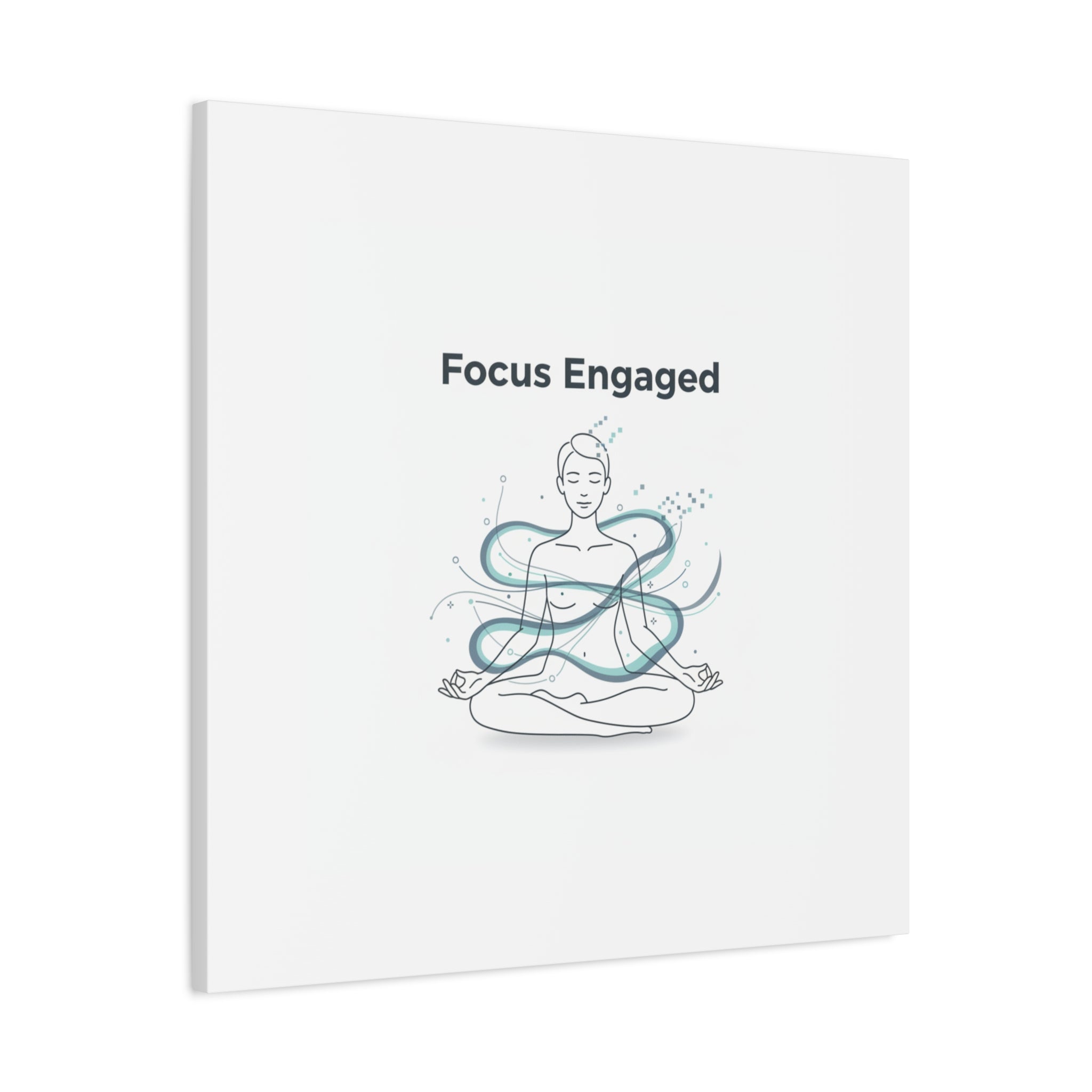 Focus Engaged Canvas, flow state poster | productivity art, ADHD merch