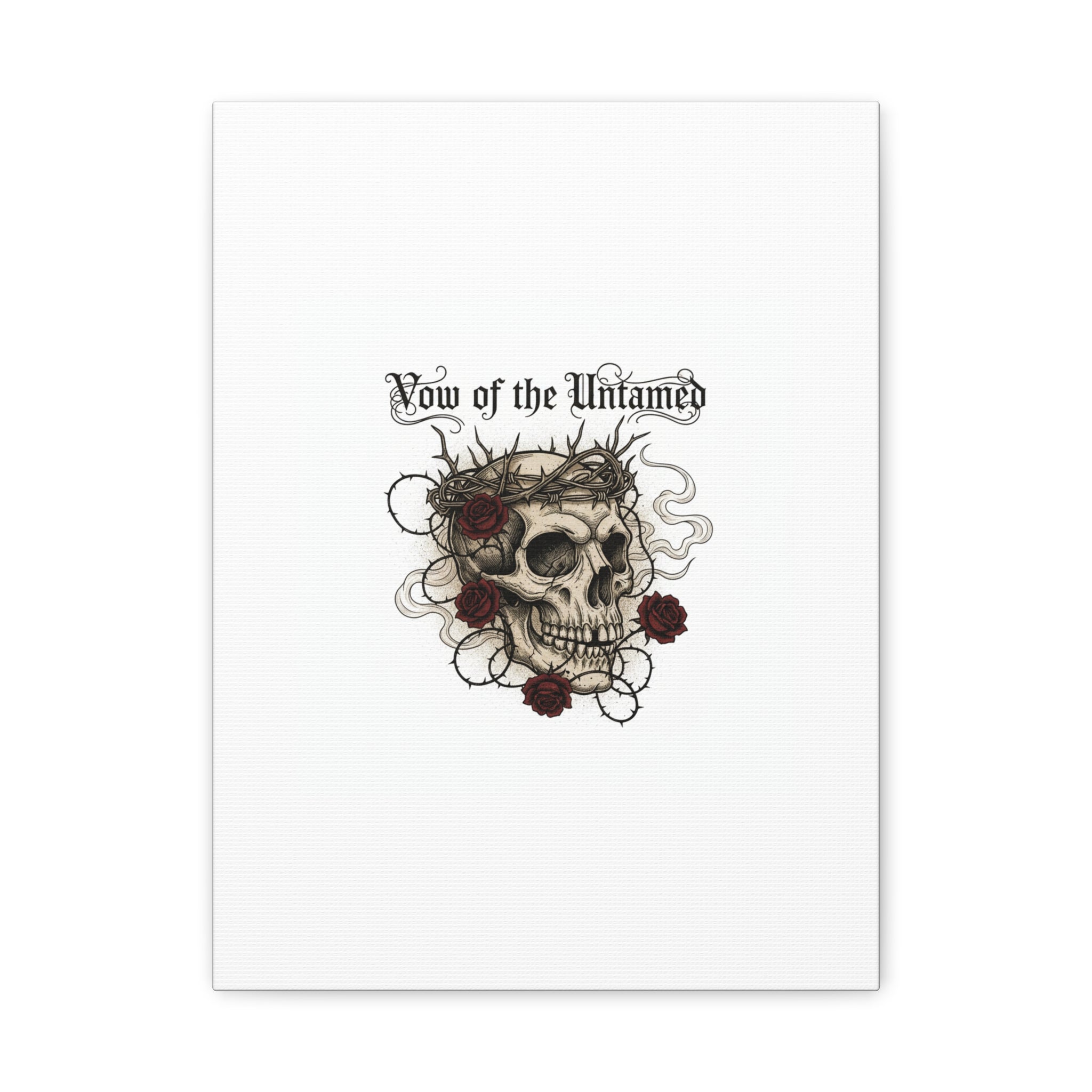 Vow of the Untamed Skull Canvas | western skull art, gothic Americana