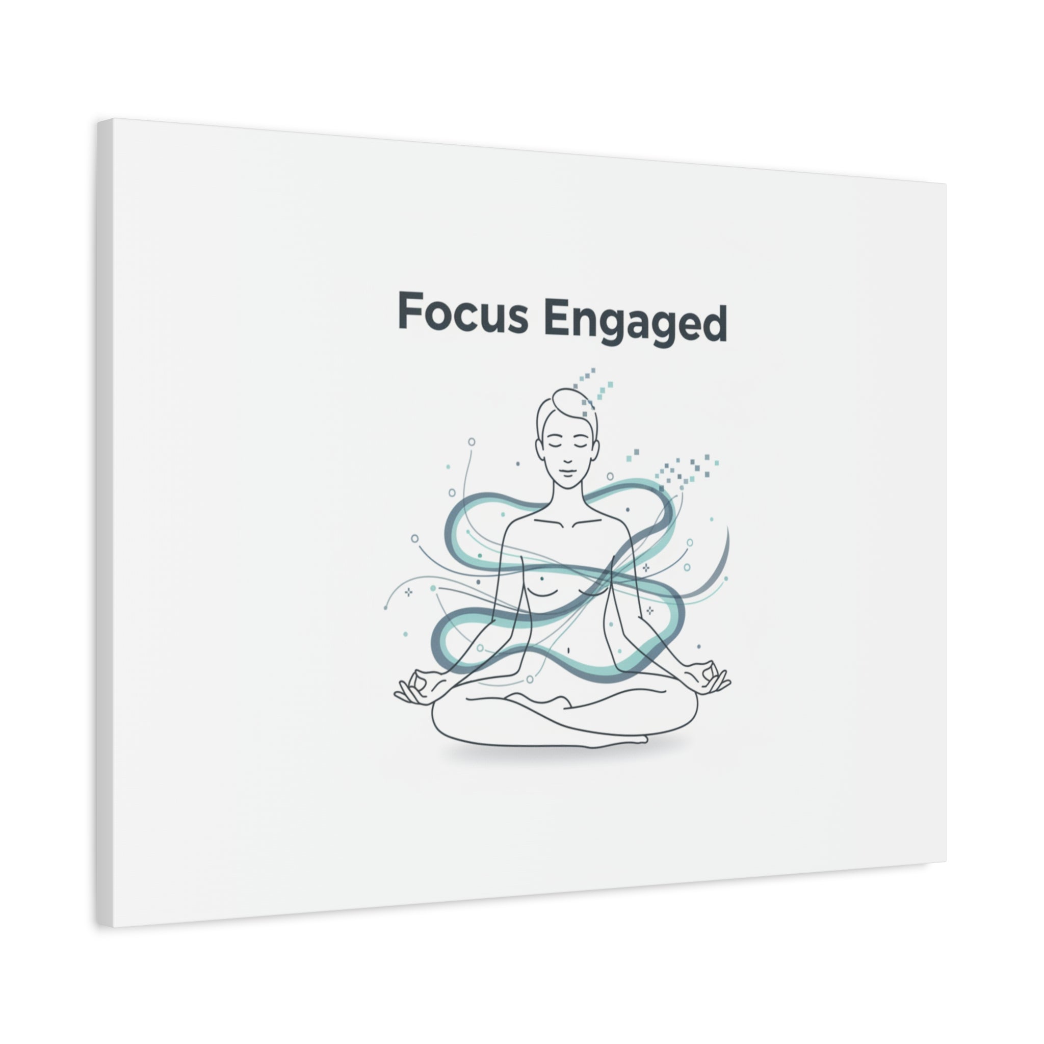 Focus Engaged Canvas, flow state poster | productivity art, ADHD merch