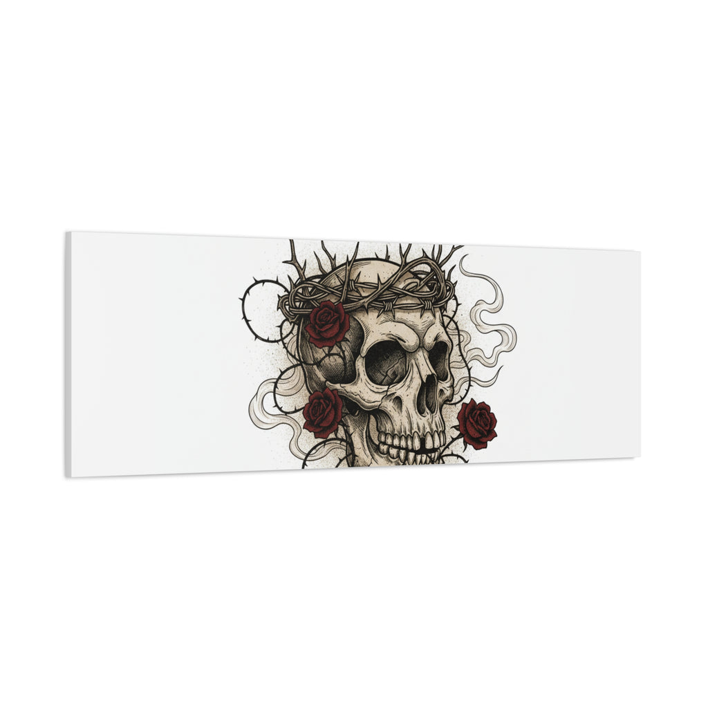 Vow of the Untamed Skull Canvas | western skull art, gothic Americana